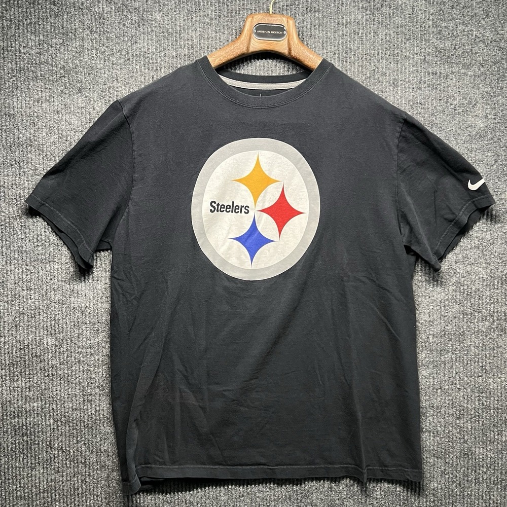 Nike Pittsburgh Steelers Graphic T Shirt‎ Size XL Black NFL Apparel